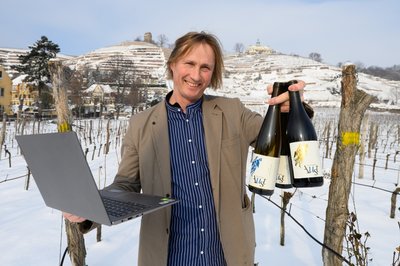 Karl Friedrich Aust konnte mit einer 2021er Scheurebe punkten.