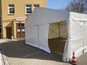 Am Krankenhaus Mittweida hat eine Corona-Ambulanz ihre Tätigkeit aufgenommen
