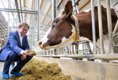 Sachsens Landwirtschaftsminister Georg-Ludwig von Breitenbuch (CDU): "Der Tag des offenen Hofes zeigt, wie vielfältig und leistungsfähig unsere Landwirtschaft ist."