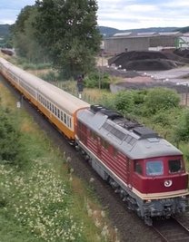 Ein Städteexpresszug unterwegs. 