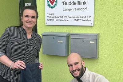 Stefanie Kohlstädt und Michel Weber – beide sind Gruppenerzieher – freuen sich auf die Aktion.