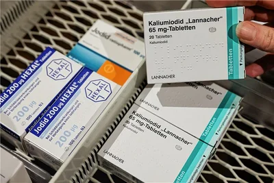 Jodtabletten in einer Apotheke: Plauen will einen eigenen Weg gehen, um die Medikamente zu verteilen.
