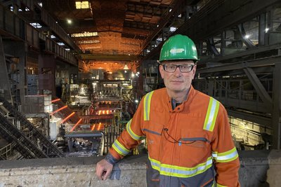 „Dann bin ich nicht mehr wettbewerbsfähig:“ Uwe Reinecke, Werksdirektor der ESF Elbe-Stahlwerke Feralpi in Riesa.