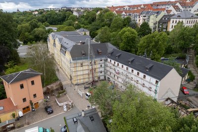 Die „Fabrik der Fäden“ war ein spektakuläres Projekt, doch der jetzt laufende zweite Bauabschnitt umfasst deutlich mehr Gebäudeteile und soll allein 1700 Quadratmeter vermietbare Flächen bieten.