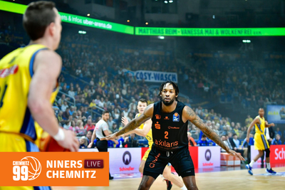 Jeff Garrett beim Spiel der Niners Chemnitz in Berlin.