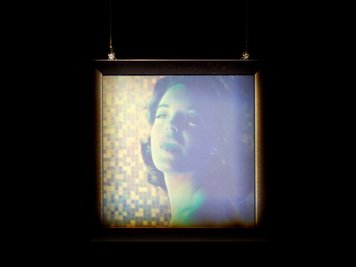 Romy Schneider auf Hologrammen: Ausschnitt des Werks "Six holograms after L' Enfer" von Henri-Georges Clouzot und Martina Mrongovius aus den Jahren 1964/2017.  