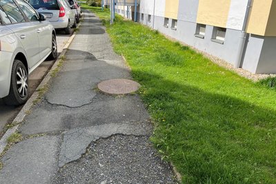 Am Fußweg an der Paul-Apitzsch-Straße in Oelsnitz besteht Handlungsbedarf.