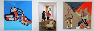 Trotz der großen Formate kommen die Bilder in der "Villa Richter" bestens zur Geltung. 