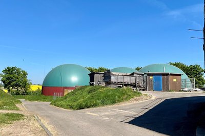 Biogasanlage der Agrargenossenschaft „Bergland“ Clausnitz an der Geleitstraße.
