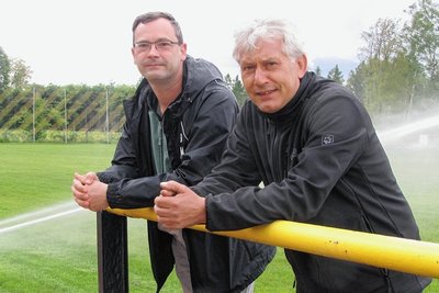 Mike Leye (r.) und Andreas Mehnert brauchen Geduld bei der Sanierung. 