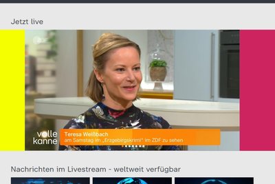Teresa Weißbach, eine Hauptdarstellerin aus den Erzgebirgskrimis, war am Mittwochmorgen in der ZDF-Sendung „Volle Kanne“ zu Gast.