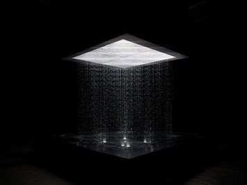 Computergesteuerte Wasserkunst: "ST\LL for the 3D Water Matrix" aus dem Jahr 2014 von Shiro Takatani.