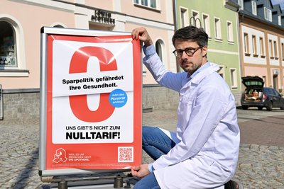Der Schneeberger Apotheker Andreas Schädlich beteiligt sich am Montag an einem Apotheken-Protest.
