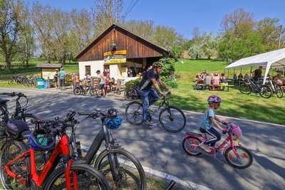 Eine bei vielen Teilnehmern beliebte Station: Das Backhaus in Franken.
