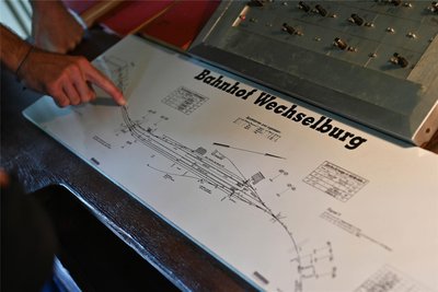 Auch der Gleisplan des Wechselburger Bahnhofs konnte inspiziert werden.