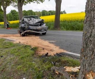Auf der B 101 in Richtung Annaberg krachte es am Freitag. 
