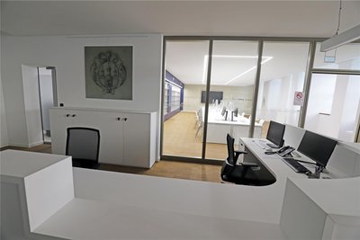 Der Empfangsbereich für Besucher des Stadtarchivs Freiberg im Herderhaus ist schon fertig.