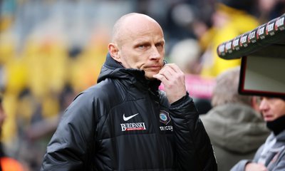 Aues Sportdirektor Matthias Heidrich am vergangenen Wochenende in Dresden.