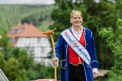 Norbert Abt ist seit acht Jahren Bratwurstkönig in Thüringen.