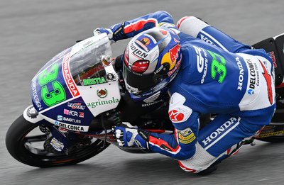 Enea Bastianini (Italien) fuhr die schnellste Zeit in der kleinsten WM-Klasse und startet damit am Sonntag von der Pole Position.