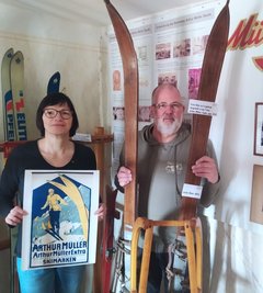 Ulrike Erler und Stefan Müller sind die Nachkommen der Firma Müller Ski aus Sayda. 