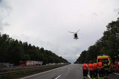 Ein Rettungshubschrauber war im Einsatz.