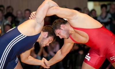 Nach langer Pause wird am Samstag vermutlich der ehemalige RSK-Ringer Aslan Mahmudov (rechts) in Gelenau zu erleben sein. 