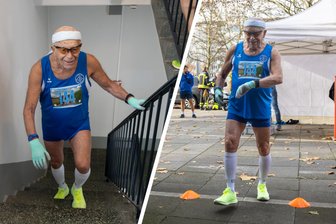 91-Jähriger tritt beim Treppenlauf im Chemnitzer Hotel-Hochhaus an - Erhard Bader ist 91 Jahre alt und bei vielen Treppenläufen dabei. Am Samstag ging er in Chemnitz an den Start.