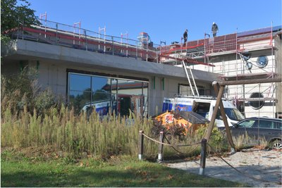 Die Kita-Baustelle in Weißenborn: Es geht voran, aber mit ordentlich Bauverzug.