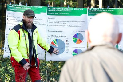 Zu einer besonderen Führung im Abtwald in Gelenau erklärte Tobias Hamm, wie der Waldumbau erfolgen kann, damit der Wald eine Zukunft hat.