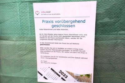 Anfang 2024 blieb die Urologie-Praxis im Plaue-Center überraschend geschlossen.
