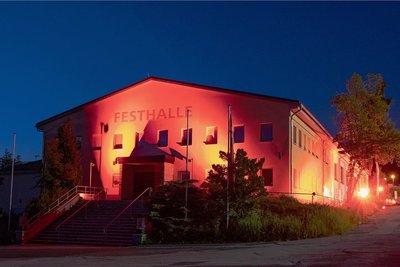 Die Festhalle am Kätplatz in Annaberg-Buchholz.