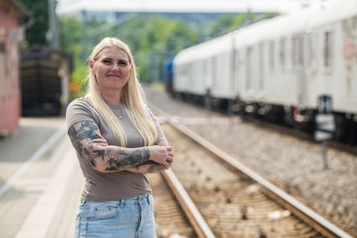Zu den Hunderten Besuchern des Revolution Train in Stollberg gehörte auch Claudia Beckmeier. Die Schulsozialarbeiterin zog ein klares Fazit.