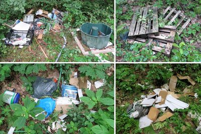 Unbekannte haben Müll in einem Wald zwischen Neukirchen und Jahnsdorf entsorgt. Jetzt sucht die Polizei Zeugen.