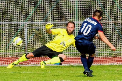 Mit 1,81 Metern ist Toni Grabowski ein kleiner Torwart. Der gelernte Erzieher macht das aber mit Reaktionsvermögen und Stellungsspiel wett. 