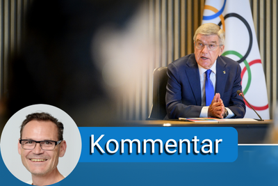 IOC-Präsident Thomas Bach bei einer Sitzung des Exekutivkomitees des IOC im Olympischen Haus. Jürgen Becker kommentiert die IOC-Pläne zum möglichen Start russischer Athleten bei den Olympischen Spielen 2024 in Paris.