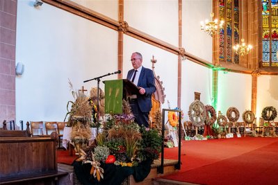Staatsminister Thomas Schmidt eröffnete die Ausstellung am Dienstagnachmittag.