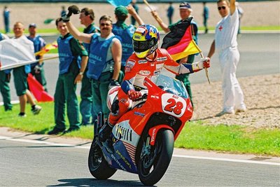 Ralf Waldmann wurde beim ersten WM-Lauf nach der Wiederbelebung des Sachsenrings 1998 Siebter.
