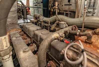 Der Motor der "Hainichen" ist sichtlich schon etwas älter.