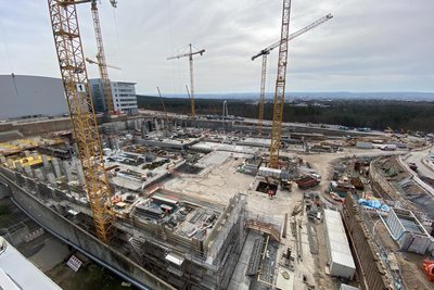 Die Baustelle der neuen Fabrik von Infineon.
