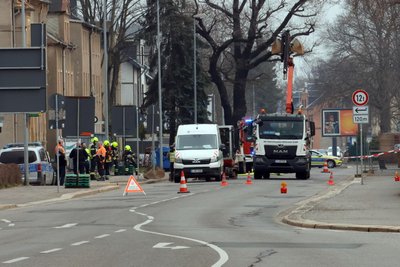 Wegen eines Gasaustritts war die Zwickauer Straße für etwa zwei Stunden voll gesperrt.