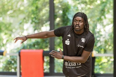 Aher Uguak war beim Trainingsauftakt der Niners Chemnitz dabei.