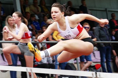 Für Hürden-Spezialistin Seraphine Landmann war der Wettkampf in Gelenau ein ganz besonderer.