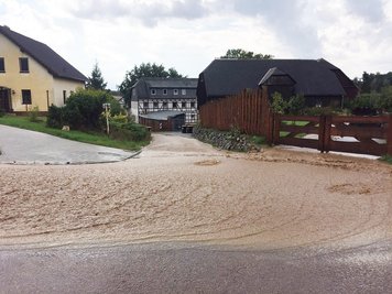 Ein heftiges Unwetter bildete sich am Mittwochnachmittag und zog über den Landkreis Mittelsachsen hinweg.