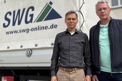 Die SWG-Geschäftsführer Matthias Beier (l.) und Dejan Kovacic.