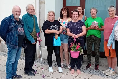 Oelsnitzer Bürger gratulierten am Abend des 1. Juni der neuen Oberbürgermeisterin Silke Jahn.