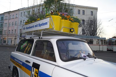 Der Trabi mit Knöllchen.
