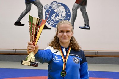Josefine Langhof vom AC Werdau kann sich seit dem Wochenende Deutsche Vizemeisterin nennen.