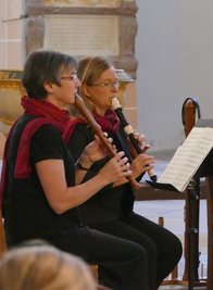 Mitglieder des Blockflötenensembles. 