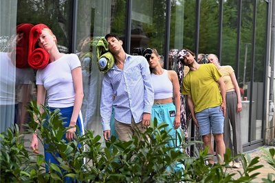 Die Tanzperformance auf dem Johannisplatz in Chemnitz.